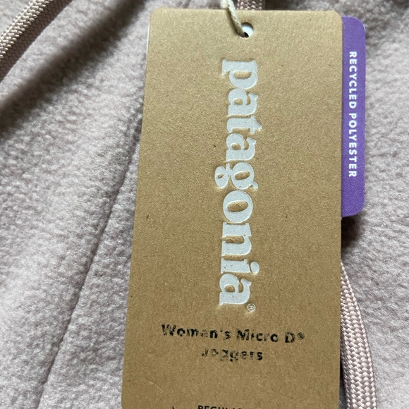 PATAGONIA WOMEN’S MICRO D FLEECE JOGGERS IN STINGRAY MAUVE SZ XL - Picture 7 of 11